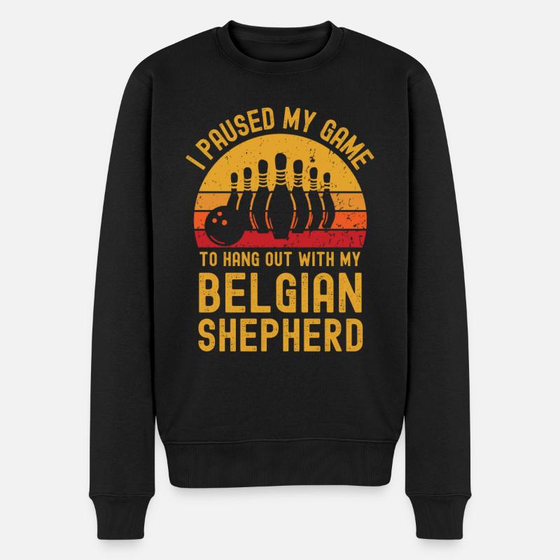 Bowling et berger belge - Pull Premium bio Homme - noir