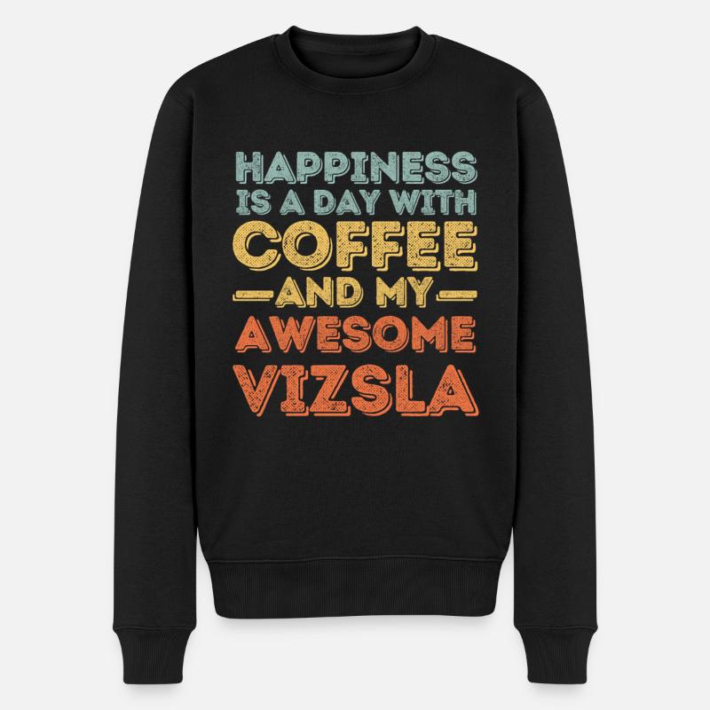 Vizsla Café pour chiens - Pull Premium bio Homme - noir
