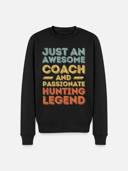 Trainer Hunting retro - Men's Premium Organic Jumper - black