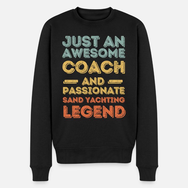 Trainer voile de sable rétro - Pull Premium bio Homme - noir