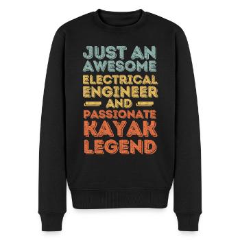 Elektroingenieur Kayak retro - Männer Premium Bio Pullover - Schwarz - Vorne - Nico (187cm)