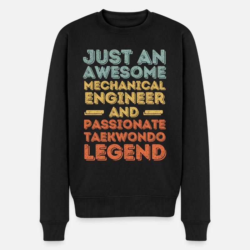Ingénieur Mécanique Taekwondo rétro - Pull Premium bio Homme - noir