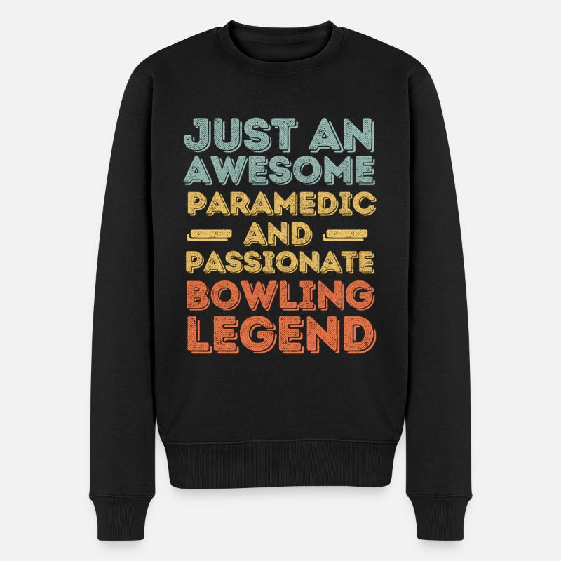 Sanitäter Bowling retro - Männer Premium Bio Pullover - Schwarz