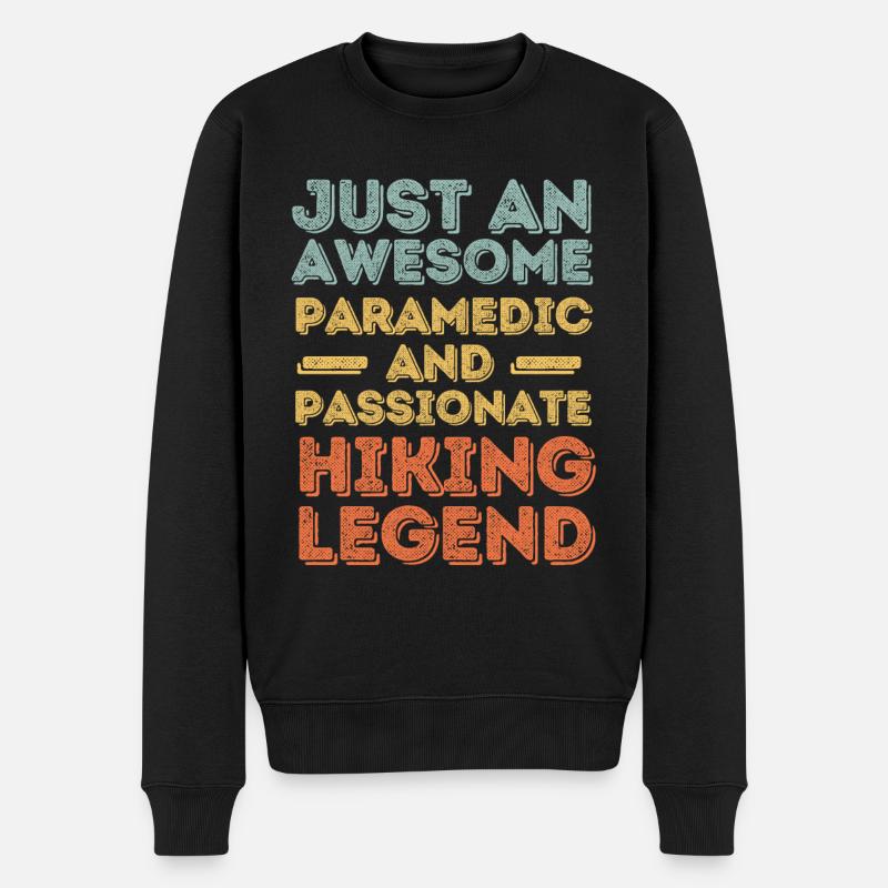 Paramedic randonnée rétro - Pull Premium bio Homme - noir