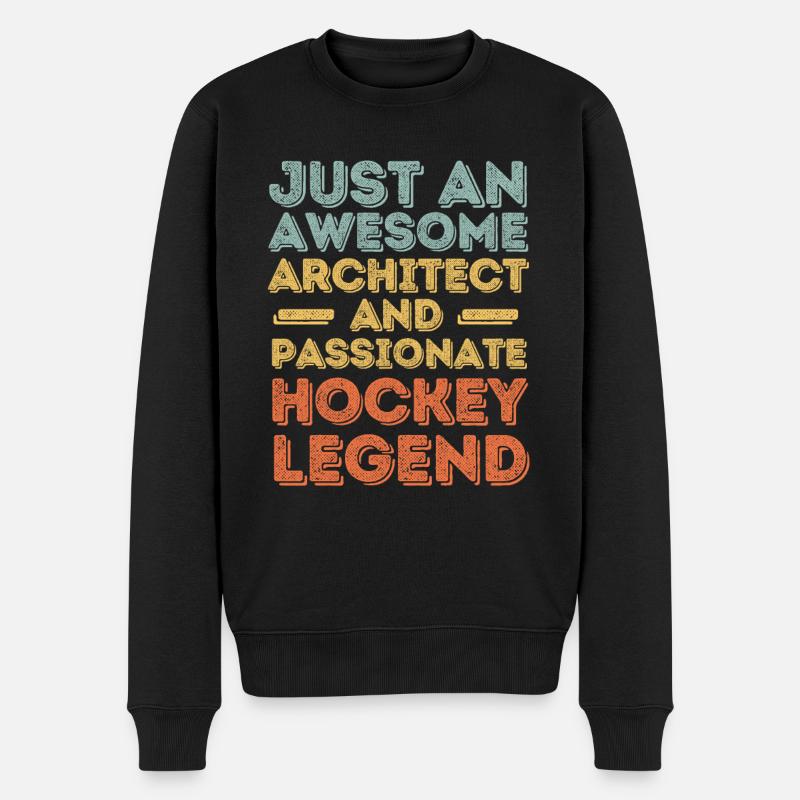 Architecte Hockey rétro - Pull Premium bio Homme - noir