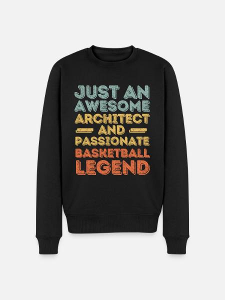 Architecte Basketball rétro - Pull Premium bio Homme - noir