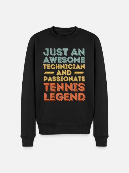 Technician Tennis retro - Men's Premium Organic Jumper - black