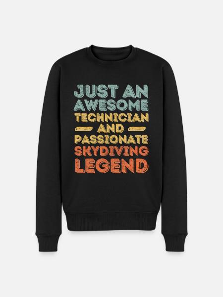 Technician Skydiving retro - Men's Premium Organic Jumper - black