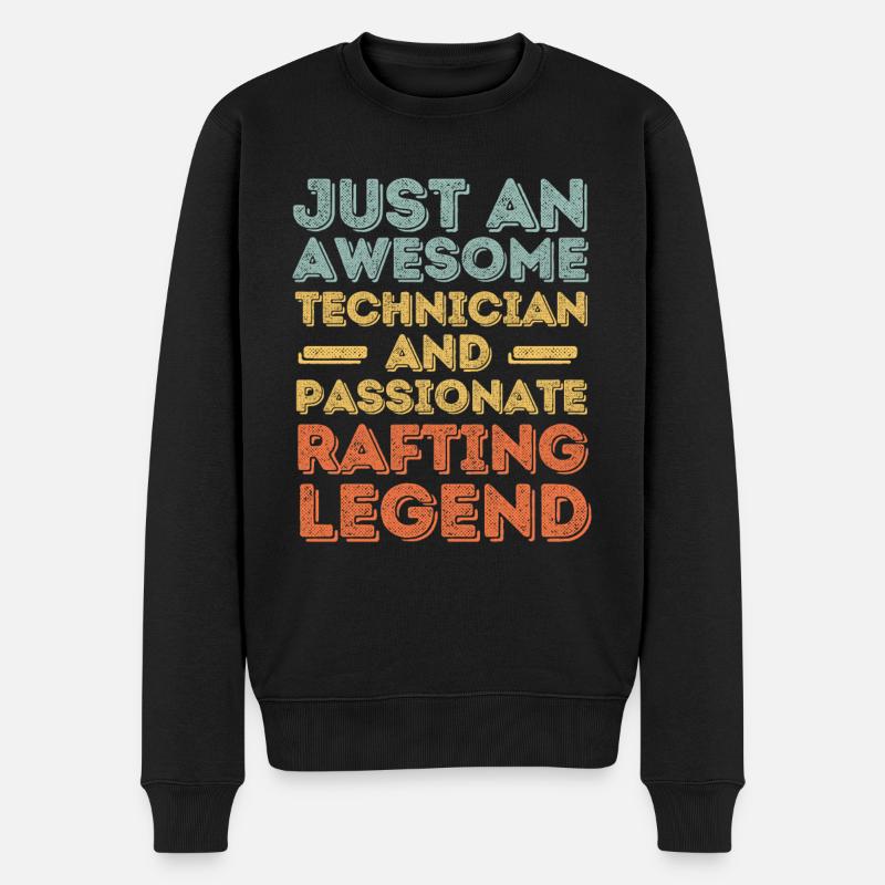 Techniker Rafting retro - Männer Premium Bio Pullover - Schwarz