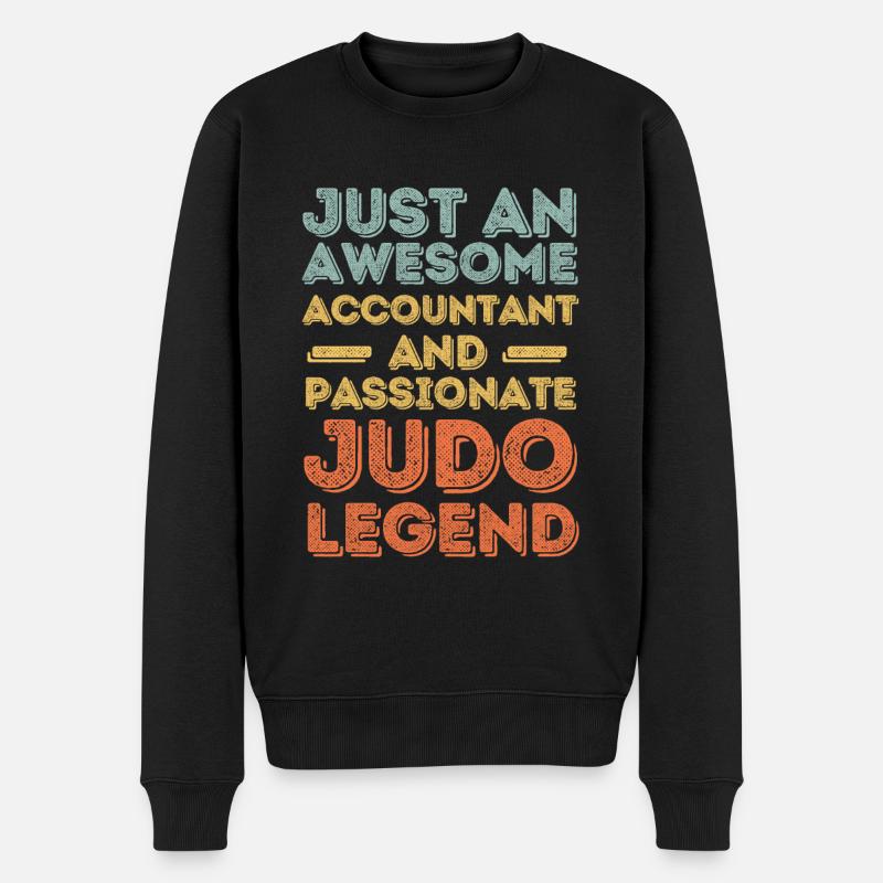 Comptable Judo rétro - Pull Premium bio Homme - noir