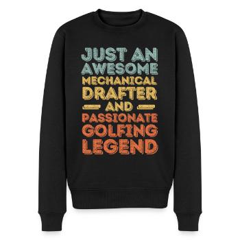 Technical draughtsman Golf retro - Men's Premium Organic Jumper - black - Front - Nico (187cm)