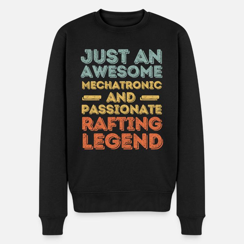 Mécatronique Rafting rétro - Pull Premium bio Homme - noir