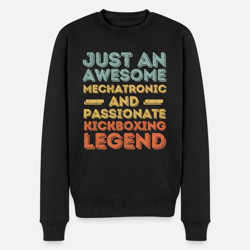 Mécatronique Technicien Kickboxing rétro - Pull Premium bio Homme - noir