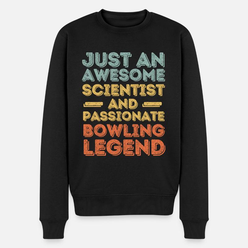 Scientifique Bowling rétro - Pull Premium bio Homme - noir