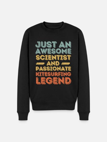 Scientist Kitesurfing retro - Men's Premium Organic Jumper - black