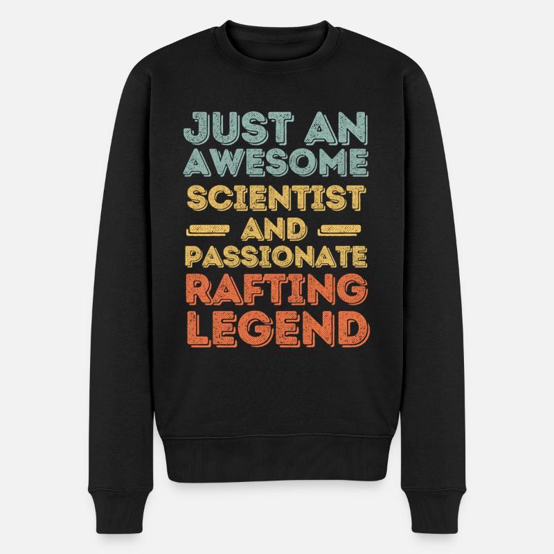 Scientifique rafting rétro - Pull Premium bio Homme - noir