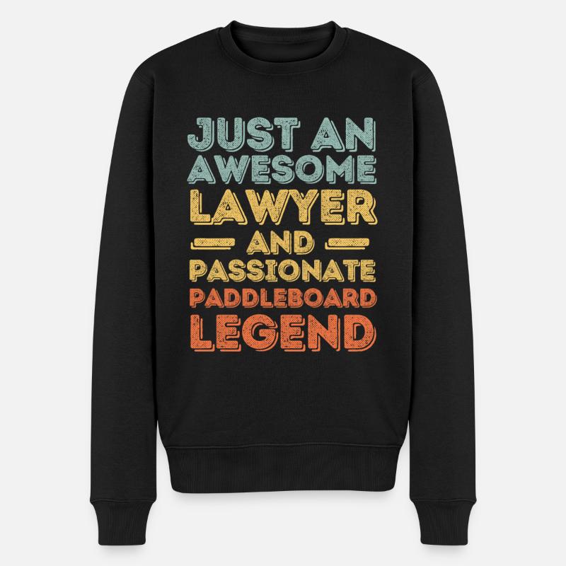 Paddleboard avocat rétro - Pull Premium bio Homme - noir