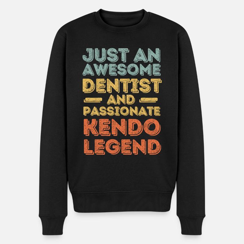 Dentiste Kendo rétro - Pull Premium bio Homme - noir