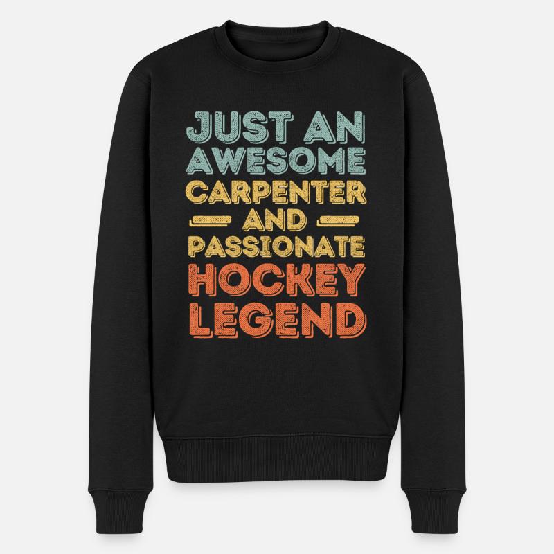 Zimmermann Hockey retro - Männer Premium Bio Pullover - Schwarz