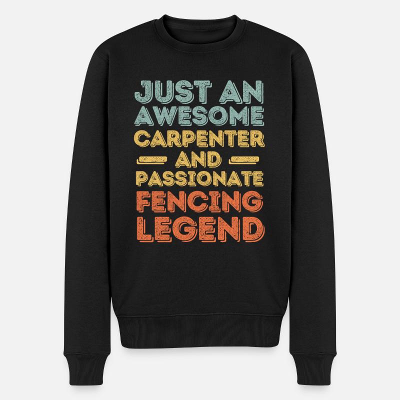 Zimmermann escrime rétro - Pull Premium bio Homme - noir