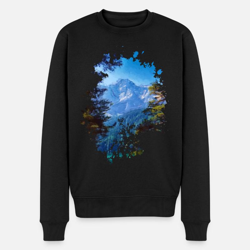 Berg - Männer Premium Bio Pullover - Schwarz