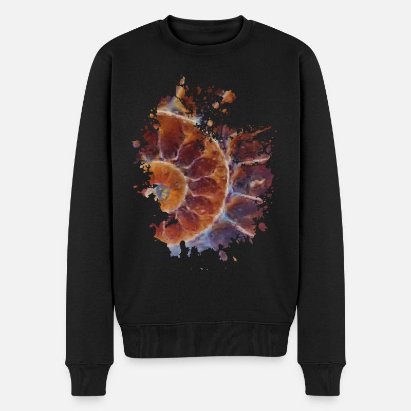 Schnecke - Männer Premium Bio Pullover - Schwarz