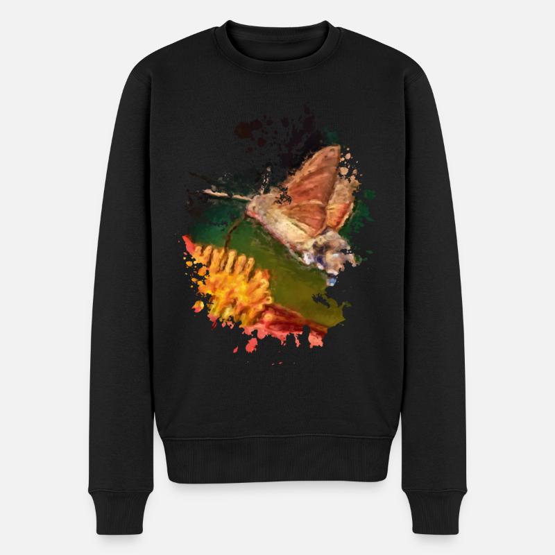 Schmetterling - Männer Premium Bio Pullover - Schwarz