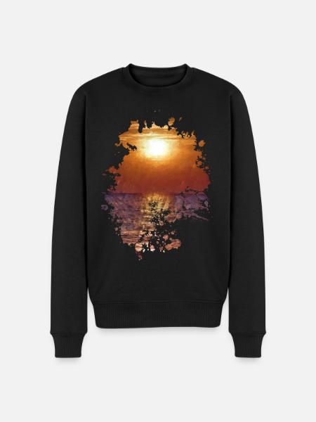 Sonnenuntergang - Männer Premium Bio Pullover - Schwarz