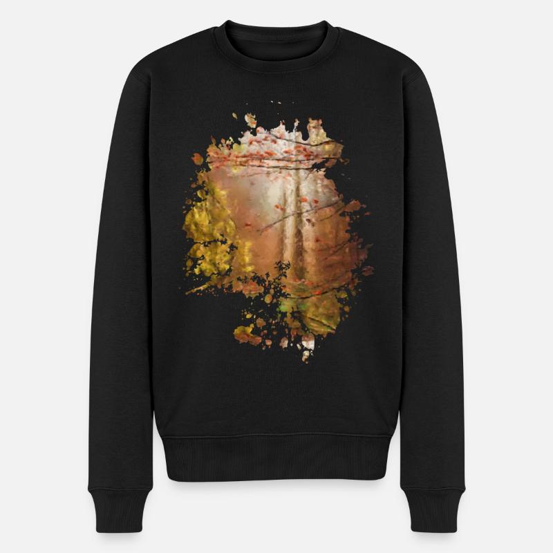 Sonnenlicht - Männer Premium Bio Pullover - Schwarz