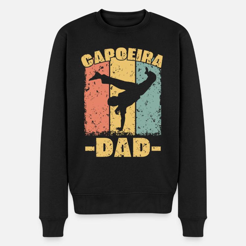 Capoeira papa rétro - Pull Premium bio Homme - noir