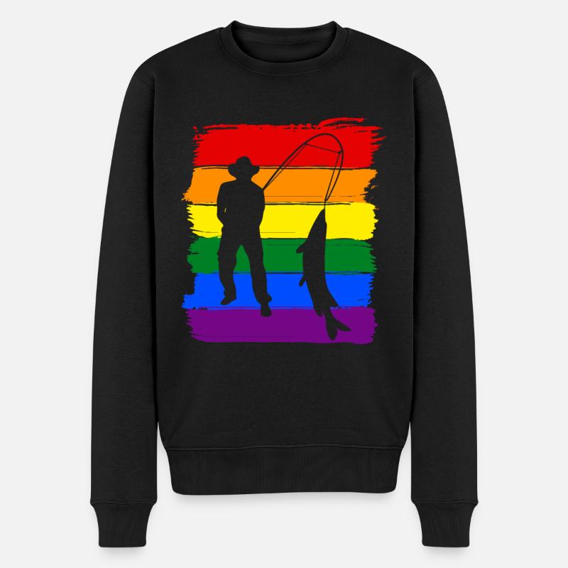 Pêche LGBT Pride - Pull Premium bio Homme - noir