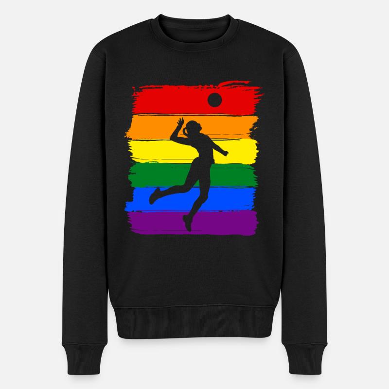 Volleyball féminin LGBT - Pull Premium bio Homme - noir