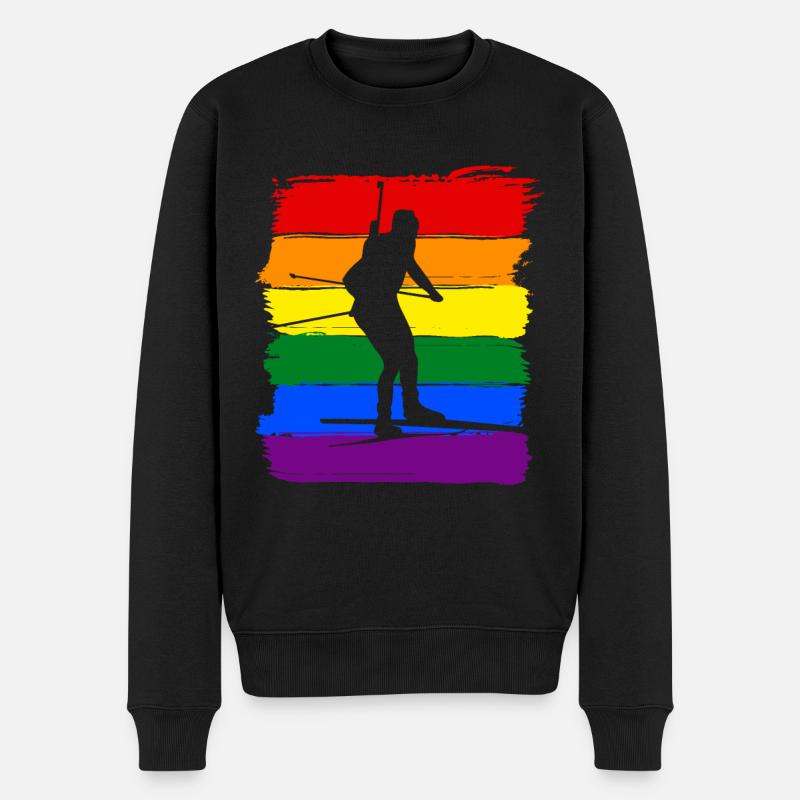 Biathlon LGBT Pride - Pull Premium bio Homme - noir