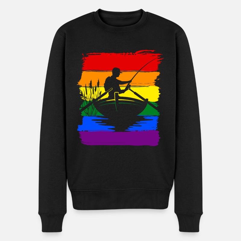 Pêche LGBT Pride - Pull Premium bio Homme - noir