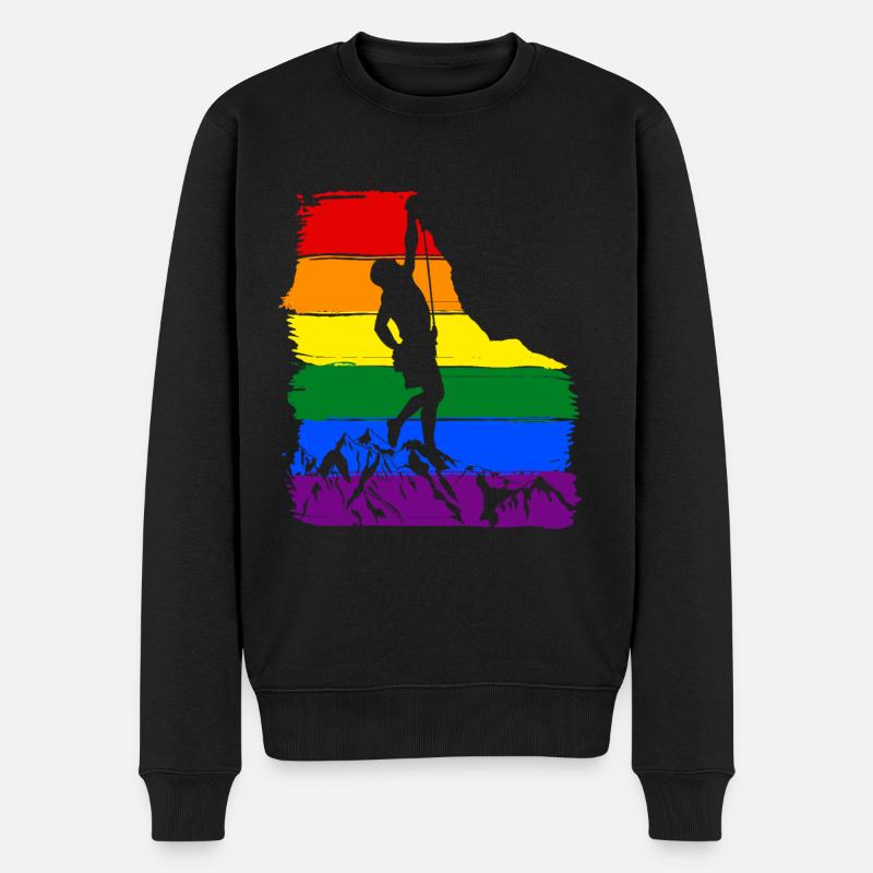 Escalader la fierté LGBT - Pull Premium bio Homme - noir