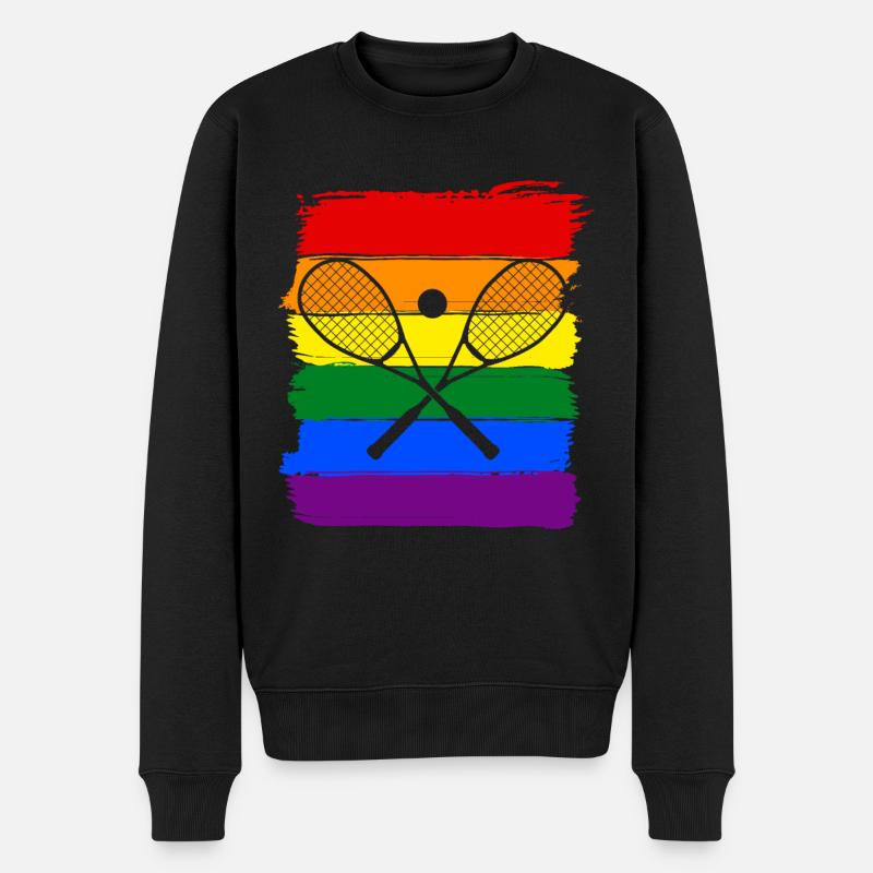 Squash LGBT Pride - Pull Premium bio Homme - noir