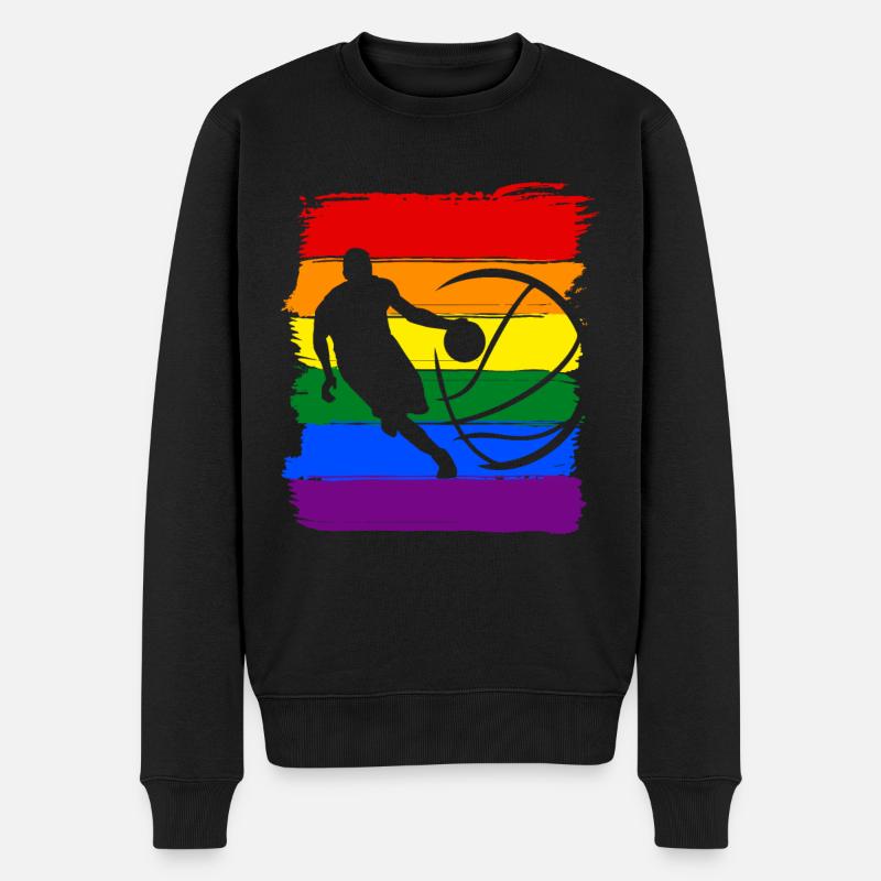 Basketball LGBT Pride - Pull Premium bio Homme - noir