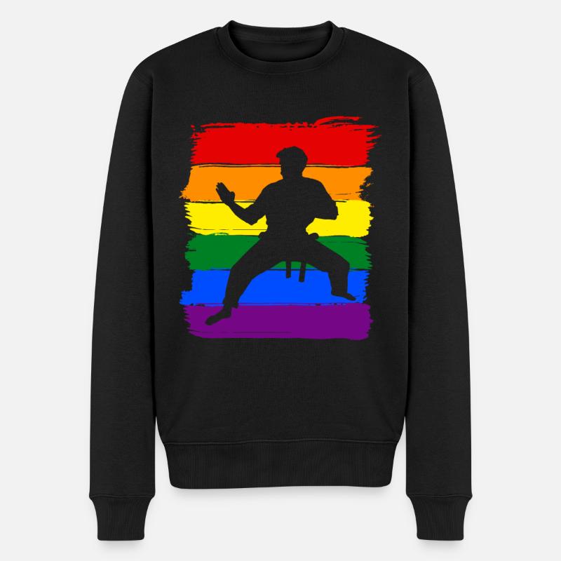 Karaté LGBT Pride - Pull Premium bio Homme - noir