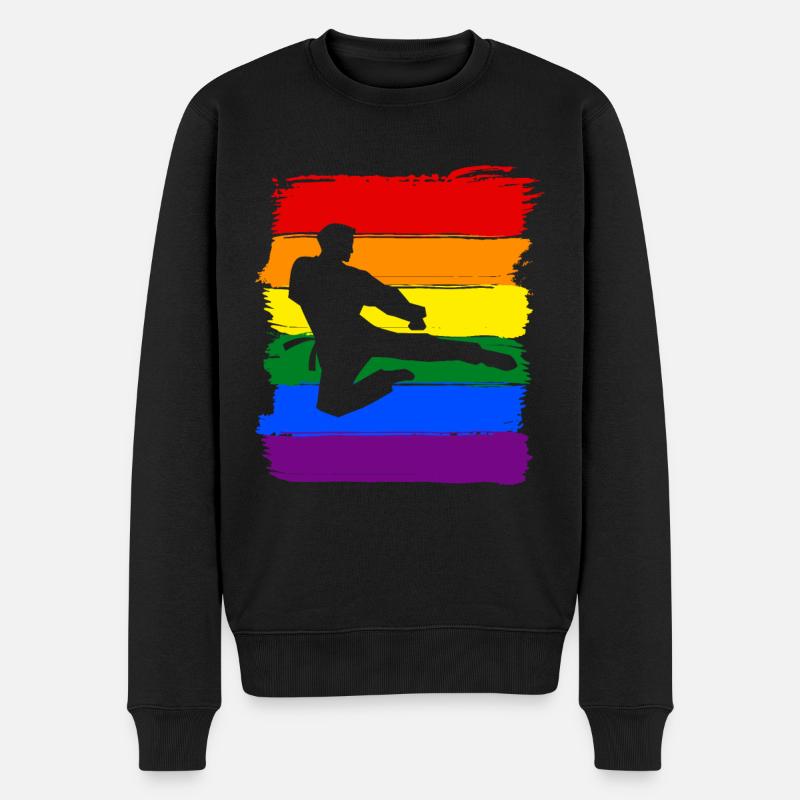 Fierté LGBT de Taekwondo - Pull Premium bio Homme - noir