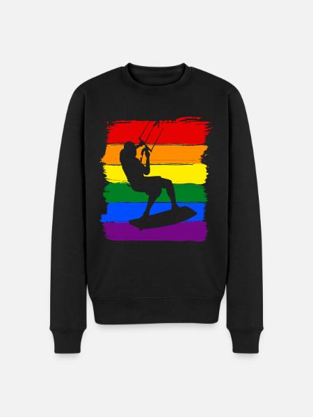Kitesurf LGBT Pride - Pull Premium bio Homme - noir