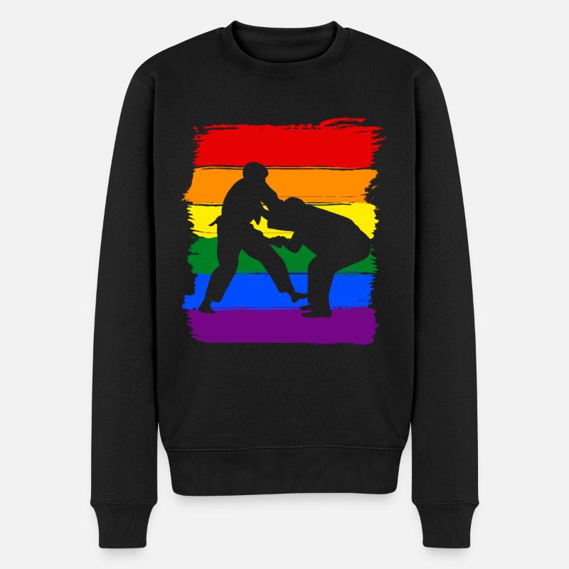 Fierté LGBT de judo - Pull Premium bio Homme - noir