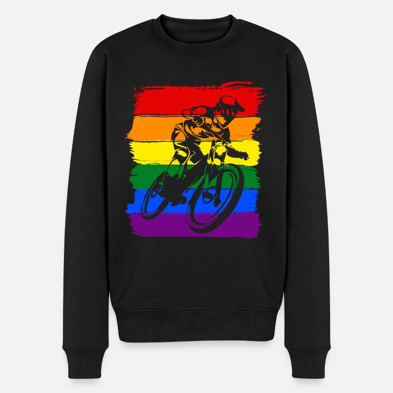 Fierté LGBT à vélo - Pull Premium bio Homme - noir