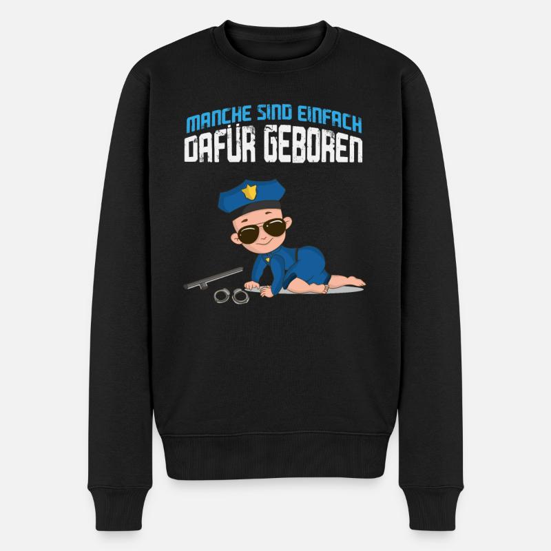Polizistin Beamte Polizeibeamter Polizei Geschenk - Männer Premium Bio Pullover - Schwarz