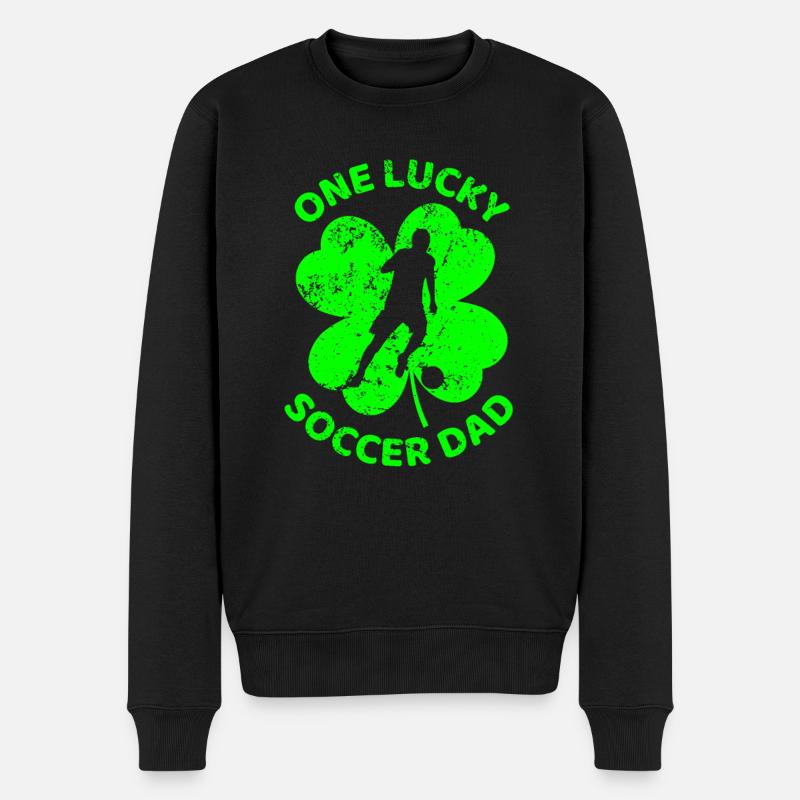 Soccer Trèfle de la Saint-Patrick - Pull Premium bio Homme - noir
