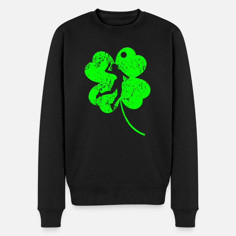 Volleyball Trèfle de la Saint-Patrick - Pull Premium bio Homme - noir