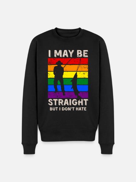 Fishing LGBT Rights - Men's Premium Organic Jumper - black