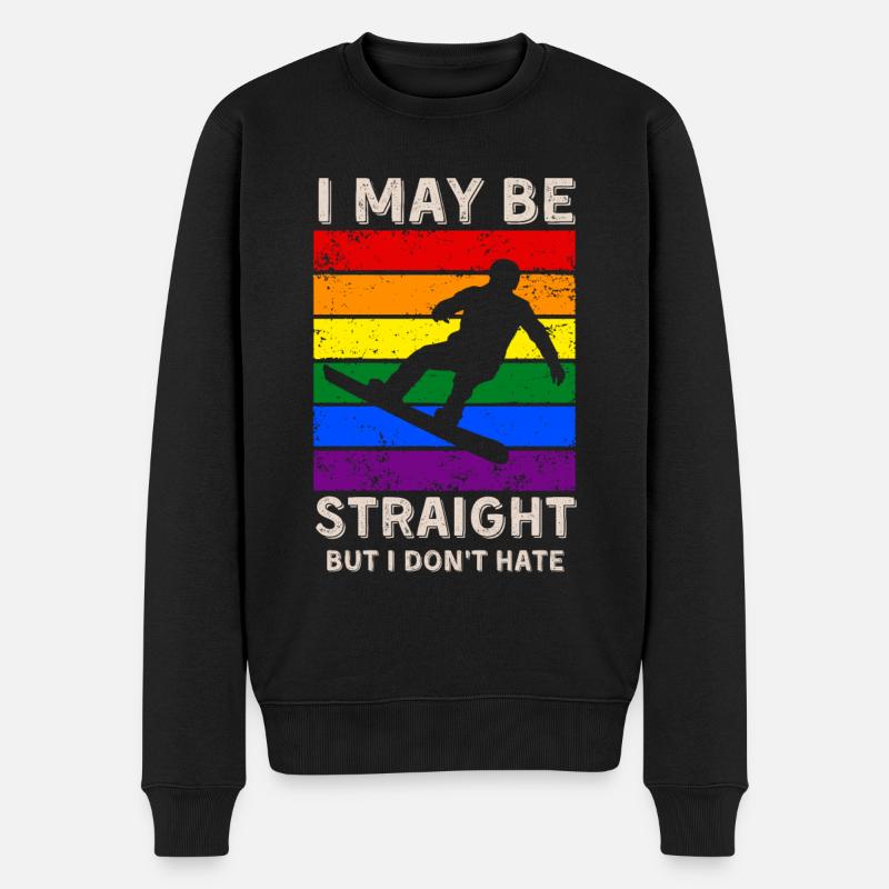 Snowboard Droits LGBT - Pull Premium bio Homme - noir