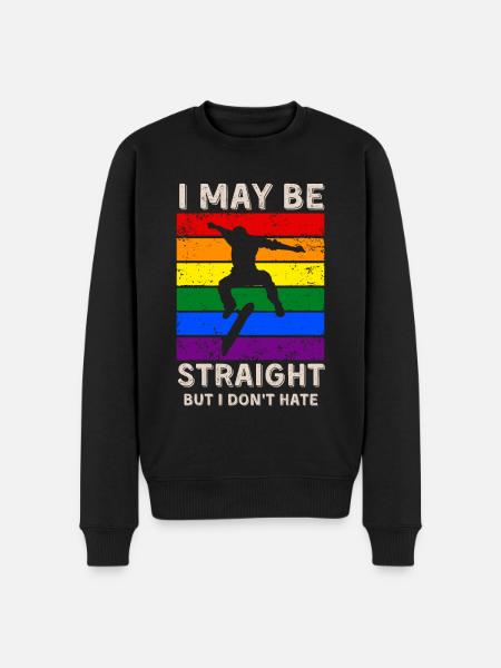 Skateboard LGBT Rights - Men's Premium Organic Jumper - black