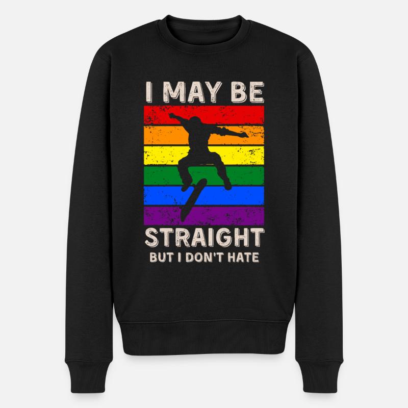 Skateboard Droits LGBT - Pull Premium bio Homme - noir