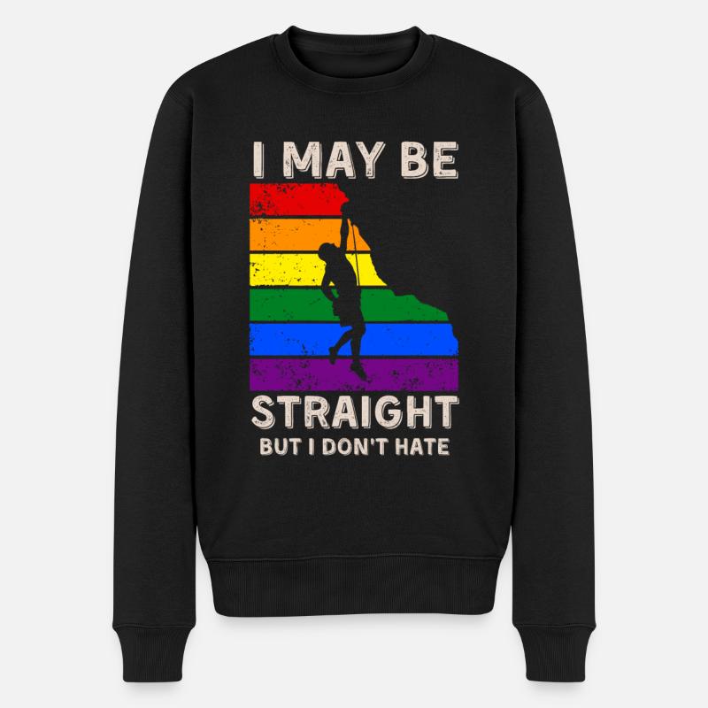 Escalader les droits LGBT - Pull Premium bio Homme - noir